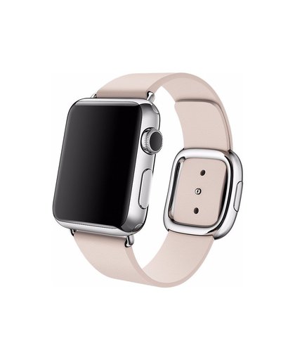 Apple Watch 38mm Modern Leren Horlogeband Roze - M