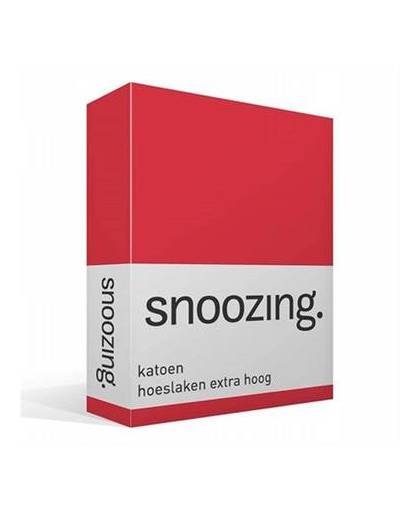 Snoozing katoen hoeslaken extra hoog - 1-persoons (90x210 cm)