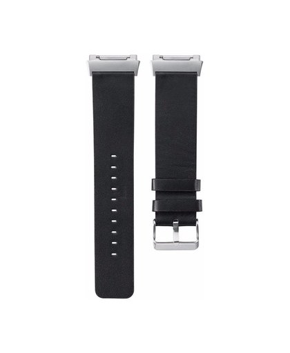 Just in Case Fitbit Ionic Leren Horlogeband Zwart