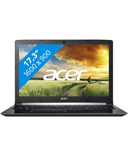 Acer Aspire A517-51-38FT Zwart Notebook 43,9 cm (17.3") 1600 x 900 Pixels 2,00 GHz Zesde generatie Intel® Core™ i3 i3-6006U