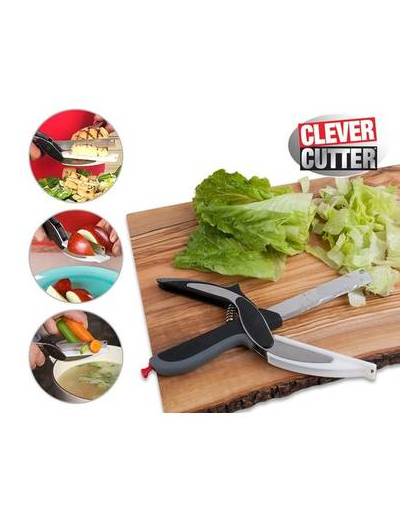Clever cutter 2-in-1 keukenschaar snijder multifunctioneel keukenmes
