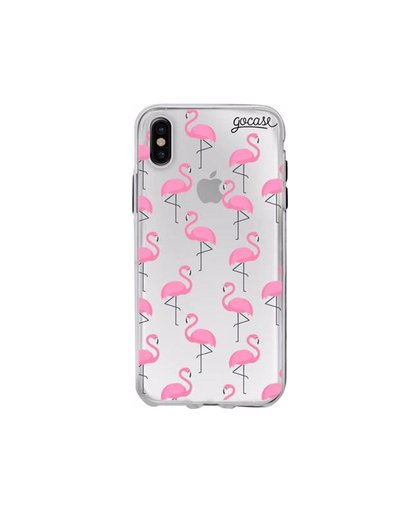 GoCase TPU Apple iPhone X Back Cover Pink Flamingos