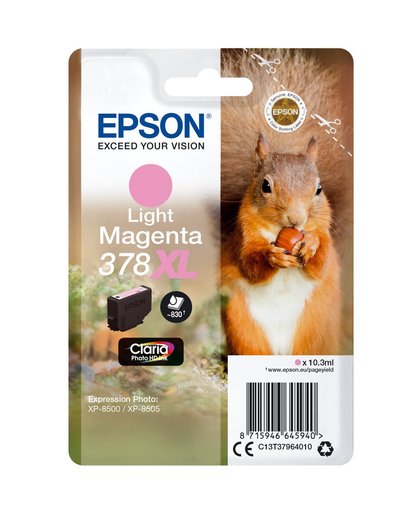 Epson Singlepack Light Magenta 378XL Claria Photo HD Ink inktcartridge