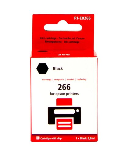 Huismerk 266 Zwart voor Epson (C13T26614010)