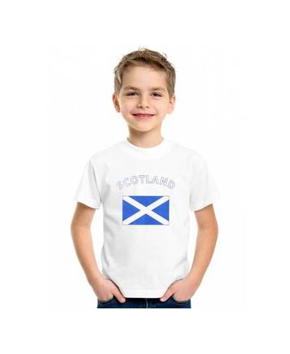 Wit kinder t-shirt schotland 110-116 (xs)