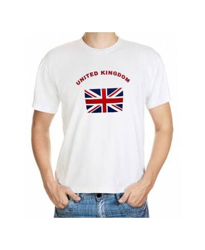 Wit t-shirt united kingdom voor heren 2xl
