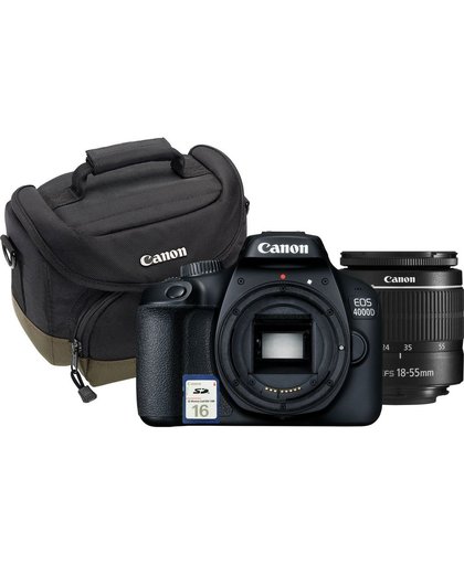 Canon EOS 4000D + 18-55mm DC + Tas + Geheugenkaart