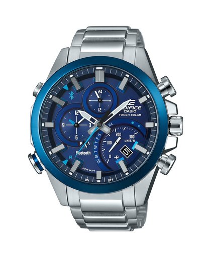 Casio EQB-501DB-2AER Polshorloge Blauw, Zilver horloge
