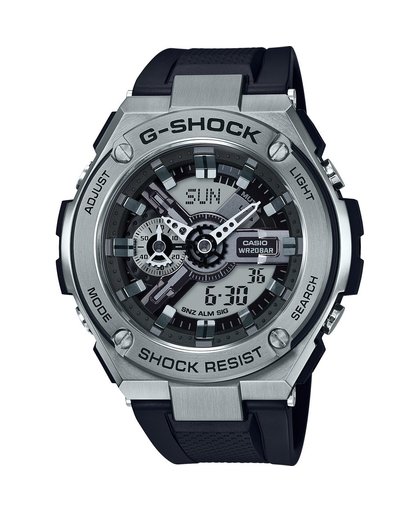 Casio G-Shock GST-410-1AER Polshorloge Unisex Zwart, Zilver horloge