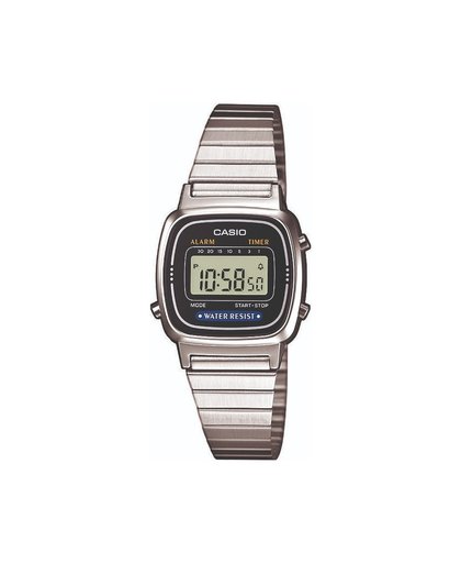 Casio LA670WEA-1EF Polshorloge Vrouw Elektronisch Zwart, Zilver horloge