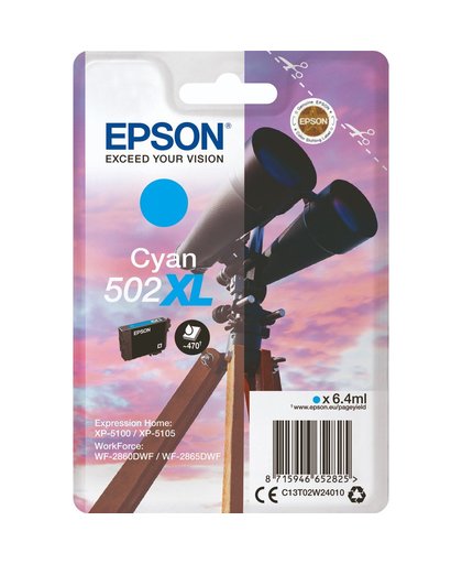 Epson Singlepack Cyan 502XL Ink inktcartridge