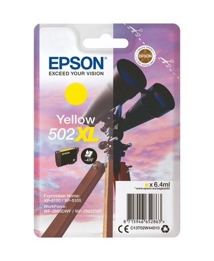 Epson Singlepack Yellow 502XL Ink inktcartridge