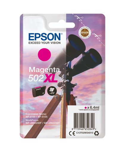 Epson Singlepack Magenta 502XL Ink inktcartridge