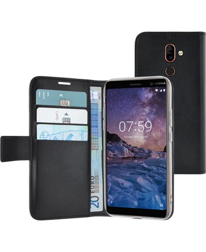 Azuri Wallet Magneet Nokia 7 Plus Book Case Zwart