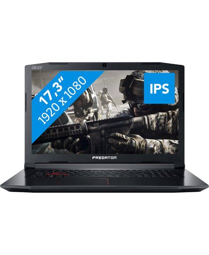 Acer Predator PH317-51-52T7 Zwart Notebook 43,9 cm (17.3") 1920 x 1080 Pixels 2,5 GHz Zevende generatie Intel® Core™ i5 i5-7300HQ