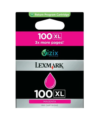 Lexmark 100XL hg rendem. retourprogr. magenta inktcartr. inktcartridge