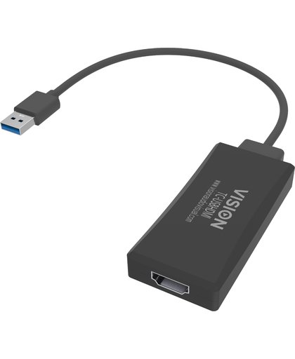 Vision TC-USBHDMI HDMI USB 3.0 Zwart kabeladapter/verloopstukje