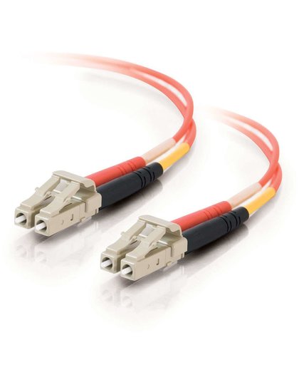 C2G 85501 Glasvezel kabel 15 m OFNR LC Oranje