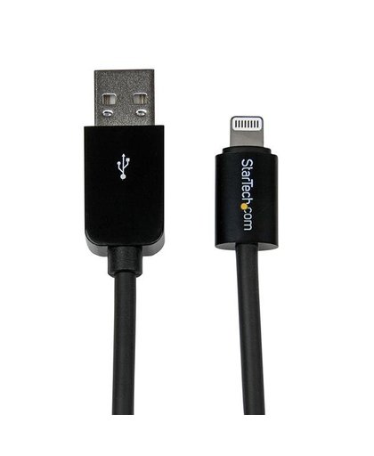 StarTech.com 1 m zwarte Apple 8-polige Lightning connector naar USB-kabel voor iPhone / iPod / iPad mobiele telefoonkabel