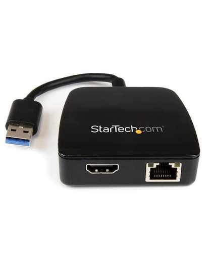 StarTech.com Universeel USB 3.0 laptop mini-docking station met HDMI, GbE USB 3.0 gigabit Ethernet-adapter NIC met HDMI
