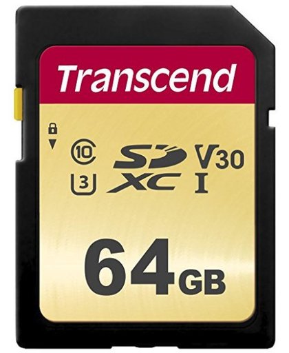 Transcend 64GB, UHS-I, SD 64GB SD UHS-I Klasse 10 flashgeheugen