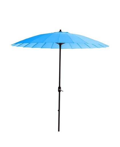 Garden Impressions - Manilla parasol Ã˜250 carbon zwart/ light blauw