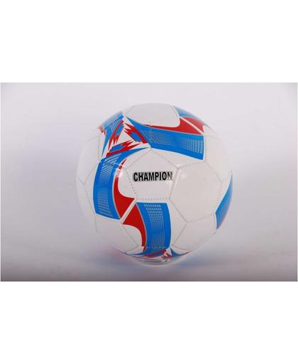 Voetbal champion Wit met blauwe en rode print 320 gram