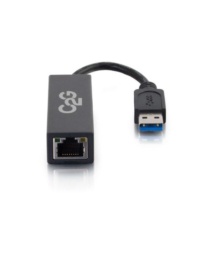 C2G 81693 kabeladapter/verloopstukje USB 3.0 RJ45 Zwart