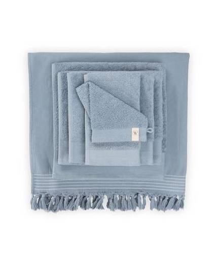 Walra badtextiel soft cotton blauw 550 gr/m²-hamamdoek (100 x 180 cm)