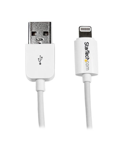 StarTech.com 1 m witte Apple 8-polige Lightning-connector-naar-USB-kabel voor iPhone / iPod / iPad mobiele telefoonkabel