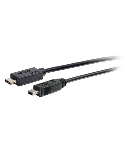 C2G USB 2.0, C - Mini B, 4m USB-kabel USB C Mini-USB B Mannelijk Zwart
