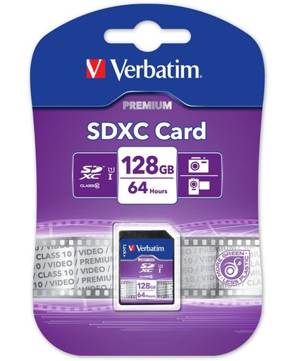 Verbatim Premium flashgeheugen 128 GB SDXC Klasse 10