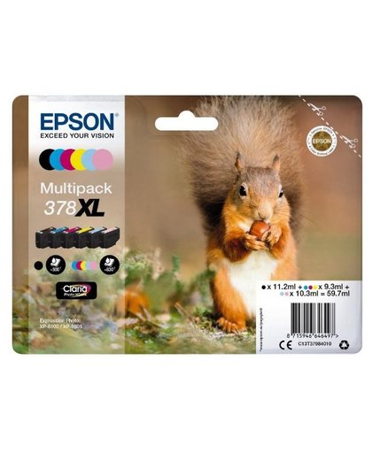 Epson Multipack 6-colours 378XL Claria Photo HD Ink inktcartridge