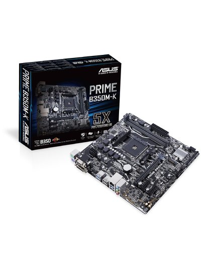 ASUS Prime B350M-K Socket AM4 AMD B350 mini ATX