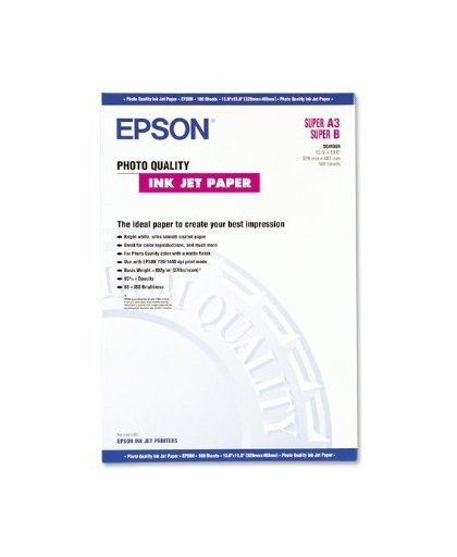 Epson Photo Quality Ink Jet Paper, DIN A3+, 104g/m², 100 Vel pak fotopapier