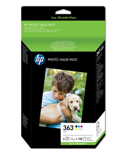 HP 363 serie foto value pack, 150 vel/10 x 15 cm