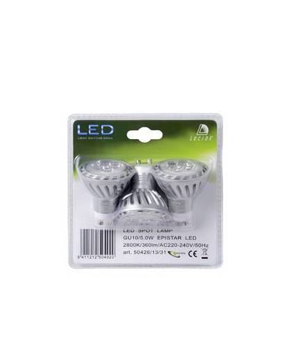Lucide led bulb - led lamp - ø 5 cm - led - gu10 - 3x5w 2800k - wit
