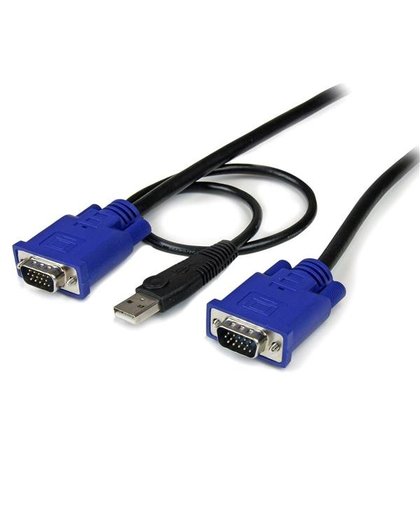 StarTech.com 1,80 m Ultradun 2-in-1 USB KVM-kabel toetsenbord-video-muis (kvm) kabel