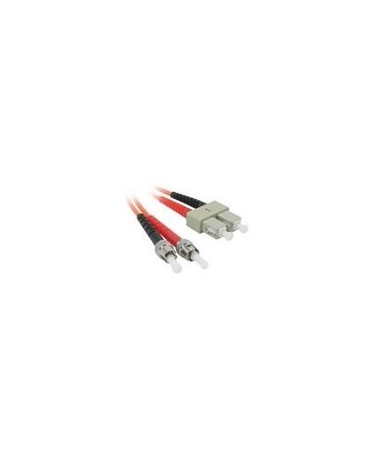 C2G 2m ST/SC LSZH Duplex 62.5/125 Multimode Fibre Patch Cable 2m Oranje netwerkkabel