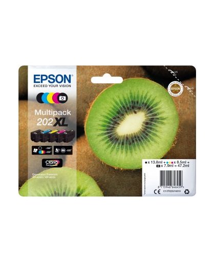 Epson Multipack 5-colours 202XL Claria Premium Ink inktcartridge