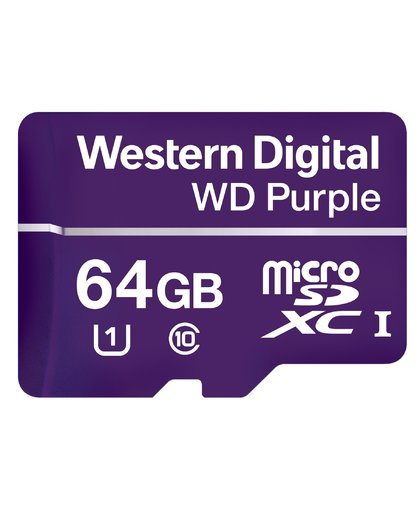 Western Digital Purple flashgeheugen 64 GB MicroSDXC Klasse 10