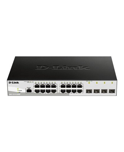 D-Link DGS-1210/ME Managed L2/L3 Gigabit Ethernet (10/100/1000) 1U Zwart, Zilver