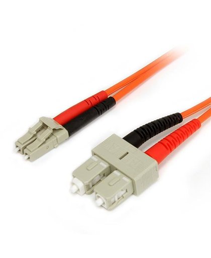 StarTech.com 1m Multimode 62,5/125 Duplex Glasvezel Netwerkkabel LC-SC Glasvezel kabel
