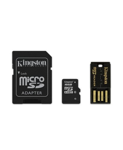 Kingston Technology 16GB Multi Kit flashgeheugen MicroSDHC Klasse 10 Flash