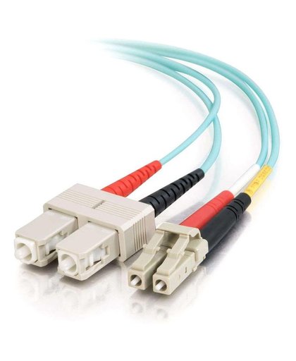 C2G 85536 Glasvezel kabel 10 m OFNR LC SC Turkoois