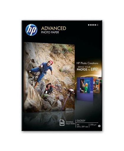 HP Advanced Photo Paper, glanzend, 50 vel, A4/210 x 297 mm pak fotopapier