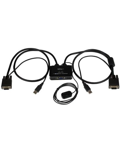 StarTech.com 2-poorts USB VGA-kabel met USB-voeding en afstandsbediening KVM-switch