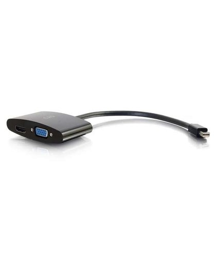 C2G 80935 kabeladapter/verloopstukje Mini DisplayPort HDMI + VGA Zwart