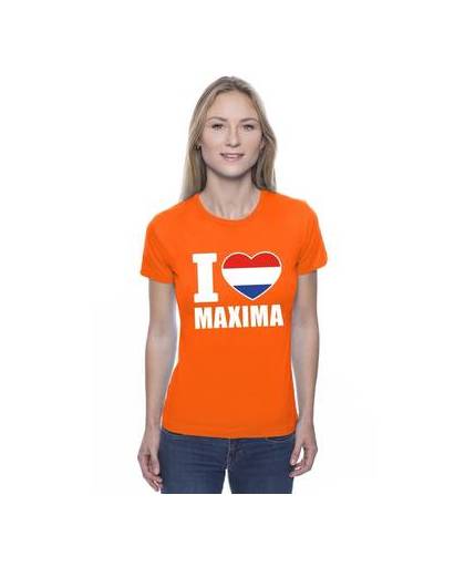 Oranje i love maxima shirt dames s