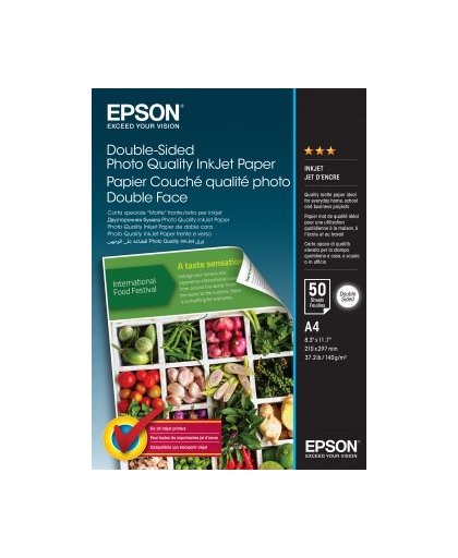 Epson Double-Sided Photo Quality Inkjet Paper - A4 - 50 Sheets papier voor inkjetprinter